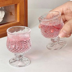 Bicchieri da Vino in Vetro Intagliato di Lusso Stile Retrò Europeo, Bicchierini Ecologici per Ristoranti e Hotel - Product Image 4