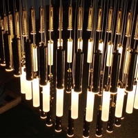 Lustre rond LED à 3 couches, décoration de Villa, hall d'hôtel moderne, luxe, grand projet personnalisé, lampe suspendue