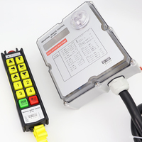 Télécommande industrielle anti-parasitage 10 touches double vitesse tri-étanche IP67 avec arrêt d'urgence instantané et large plage de tension