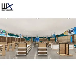 LUX Customized Surfboard Shop Decoration For Retail Stores, Wooden Display Furniture For Shop Display