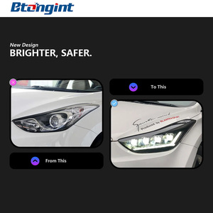 เหมาะสำหรับไฟหน้ารถยนต์ฮุนได เอลันตร้า ปี 12-16 ที่ได้รับการดัดแปลงด้วยเลนส์ LED พร้อมไฟเลี้ยวแบบไหลสี่ดวงใกล้และแปดดวง<span class=keywords><strong>ไกล</strong></span> - Product Image 4