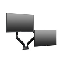 Support de moniteur double en alliage d'aluminium réglable en hauteur, capacité 12 kg, vente en gros d'usine, noir, Chine