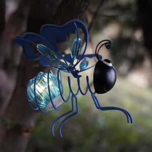Lanterne solaire décorative en métal LED en forme de coccinelle pour jardin, arbre, cour, patio, clôture, décoration de la maison - Product Image 3