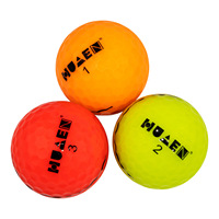 Balles de golf d'entraînement fluorescentes haute visibilité en deux parties, 42,6 mm, noyau en caoutchouc, pour jeu nocturne, couverture durable en Surlyn, 80-90, vente en gros