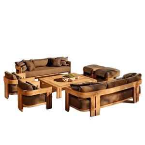 Bộ ghế <span class=keywords><strong>sofa</strong></span> ngoài trời bằng gỗ tếch và mây hiện đại cao cấp, bền bỉ, dùng cho sân vườn, công viên. - Product Image 3