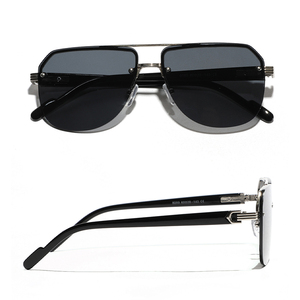 Lunettes de soleil œil de chat tendance 2026 pour femmes, protection UV400, lunettes de pilote de haute qualité, lunettes de soleil rétro carrées sans monture en métal pour hommes - Product Image 5