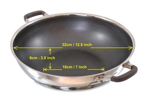 Sartén Antiadherente de Acero Inoxidable de 3 Capas, Utensilios de Cocina sin Humo ni Aceite, <span class=keywords><strong>Wok</strong></span> para <span class=keywords><strong>Restaurante</strong></span> - Product Image 5