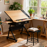 Bureau de dessin inclinable réglable en hauteur pour l'ingénierie et l'architecture avec tiroir