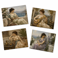 Peintures à l'huile sur toile de femmes nues Art Déco, élégantes et sensuelles, art mural féminin pour la décoration intérieure et le Ramadan