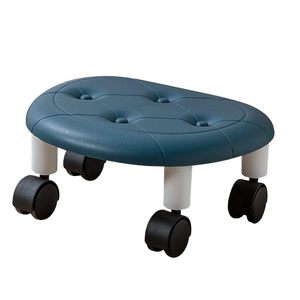 HALO Portable Low Rolling <b>Stool</b> with Soft Padded Seat 360 Degree Casters Compact Mobile Chair for Home Salon <b>Office</b> OEM ODM - Product Image 5