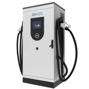 CC 7 pollici Touch Screen 180KW stazione di ricarica per veicoli elettrici veloce CE CCS2 2 pistole IP54 uso commerciale a pavimento