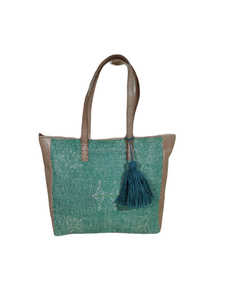 Bolso de mano Sabra marroquí para mujer, bolso de cuero de seda de cactus con forro de cuero genuino, cremallera y cierre de seguridad - Product Image 4