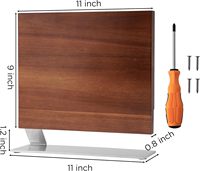 Combohome Bloc de couteaux magnétique double face Porte-couteaux de cuisine avec aimants puissants Bois d'acacia