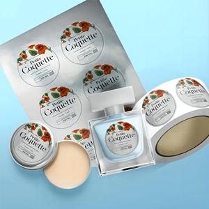 Pegatinas de hoja cuadrada personalizadas, papel de etiqueta, logotipo de lujo, vinilo personalizado, impermeable, corte de beso, pegatina de logotipo de embalaje - Product Image 2