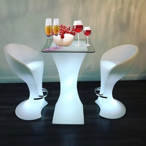 Muebles de Bar LED de Alta Gama para Exteriores, Usados en Restaurantes y Discotecas, Mesa y Sillas de Bar, Mesas Redondas para Eventos - Product Image 5