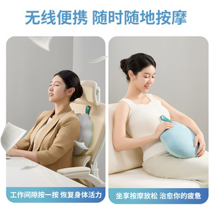 JeoyCosy Back Massager Kneading Heating Neck Waist Massage Pillow USB Rechargeable Polyester Fabric - Product Image 5