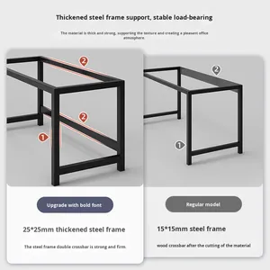 Simple Home Wood <strong>Computer</strong> Desk and Chair for Study Writing E-Sports for Office Use in Rental Houses by Cosmo Meridian - Product Image 4