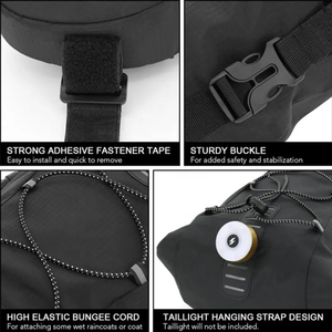 Sac de selle de vélo triangulaire réfléchissant imperméable avec organisateur de siège arrière de vélo, design portable pour le bikepacking - Product Image 6