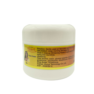 Etiqueta privada Gluta-C 50G Crema facial blanqueadora de la piel La mejor crema de colágeno de vitamina C para el día y la noche Elimina las manchas negras Agua principal - Product Image 5