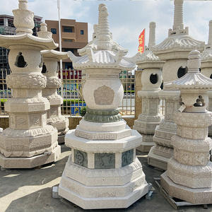 Уличная тибетская пагода-ступа из гранита для хранения буддийских реликвий, с резными элементами, в виде сундук-фонарь, статуя - Product Image 6