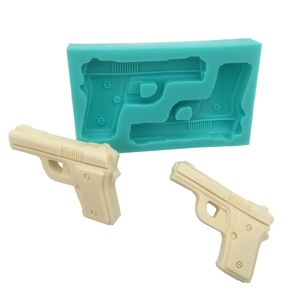 Pistol Fondant Cake Silicone <b>Mold</b> 2 Pieces For DIY Chocolate Baking Cake Tools - Product Image 3