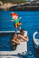 Quallen schutz PVC Aufblasbarer schwimmender Ocean Sea Swimmingpool mit Netz für Yacht boote