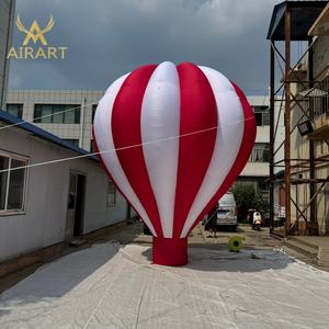 Ballon à air chaud rouge gonflable de taille personnalisée pour décor d'activité de cirque ballon à air chaud gonflable d'activité de spectacle d'affaires - Product Image 2