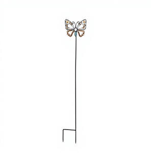 Estaca Decorativa de Metal con Forma de Mariposa para Jardín, Resistente a la Intemperie, para Césped, Jardín y Patio, Estilo Rústico - Product Image 1