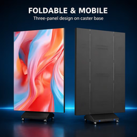 Afficheur LED couleur double face pliable Unilumin Triple P1.5/P1.8/P2 à pas fin 4K UHD HDR 1000:1 étanche IP54