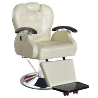 Fauteuil de Barbier Professionnel Moderne en Similicuir, Pompe Hydraulique Robuste, Fonction Réglable en Hauteur pour Usage Commercial Coiffure