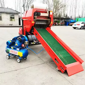 Corn And Wheat Straw Silage Round Baling And Wrapping Machine with Motor Power