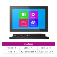 Moniteur tactile à écran ouvert de 10,1 pouces, PC tactile avec système d'exploitation Linux, RS485, RJ45, RS232, 4G LTE pour l'automatisation des bâtiments/HMI/IoT