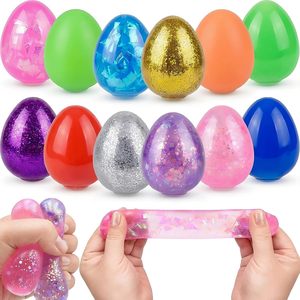 Jouet anti-stress mignon en forme d'œuf de gelée, jouet à presser doux pour la décompression, œuf de Pâques décoratif pour le bureau, pour enfants et adultes - Product Image 1