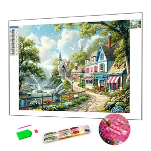 Diamond Supply Lakeside Hut Diamond Painting DIY Kits sin marco Full Rhinestones Diamond Art Painting Artículos de decoración del hogar