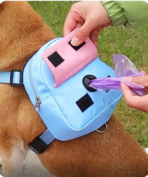 Mochila para mascotas, bolsa para perros de dibujos animados, Mochila pequeña para perros de viaje al aire libre, suministros para mascotas