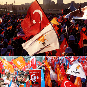 3x5 피트 폴리에스터 왼쪽 두 링 플래그 배너 재고 터키 Turkiye 플래그 - Product Image 3