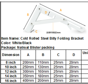 Heavy Duty Stainless <strong>Steel</strong> Wall <strong>Brackets</strong> Support Frame 35cm Length Folding <strong>Shelf</strong> <strong>Bracket</strong> - Product Image 5