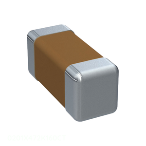 Condensador Cerámico de Montaje Superficial MLCC 0201X472K160CT CAP CER 4700PF 16V X5R 0201, Canal del Fabricante 4700 pF 0201 (0603 Métrico) - Product Image 1