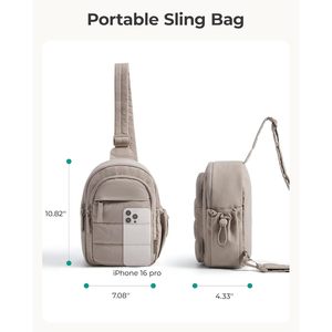 BAGSMART femmes petit Puffer bandoulière Hobo sac à main hiver sac de messager pour voyage randonnée fronde sacs à main sport ASIN B0FDB444RW - Product Image 6