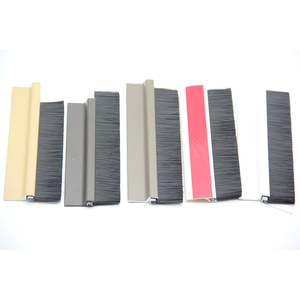 Cream HYFT Type Aluminum Alloy Base Garage Door Bottom <strong>Seal</strong> <strong>Brush</strong> <strong>Strip</strong> - Product Image 6