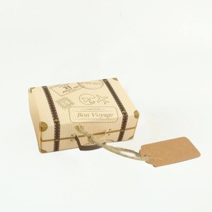 Mini Suitcase Shape Kraft Paper Gift <b>Box</b> Vintage Travel Theme <b>Party</b> Favor Candy <b>Box</b> With Tag - Product Image 5