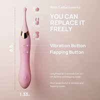 Delove Clitoris Masturbatie Vibrator Massager Tweekoppige Multi-Frequentie Vibratie Pen Seksspeeltjes Voor Vrouwen