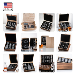 Custom Bar accessori Rock bicchieri di granito cubetti di ghiaccio di Whisky agghiacciante pietre di Whisky vetro e pietre regalo Set in scatola di legno - Product Image 6