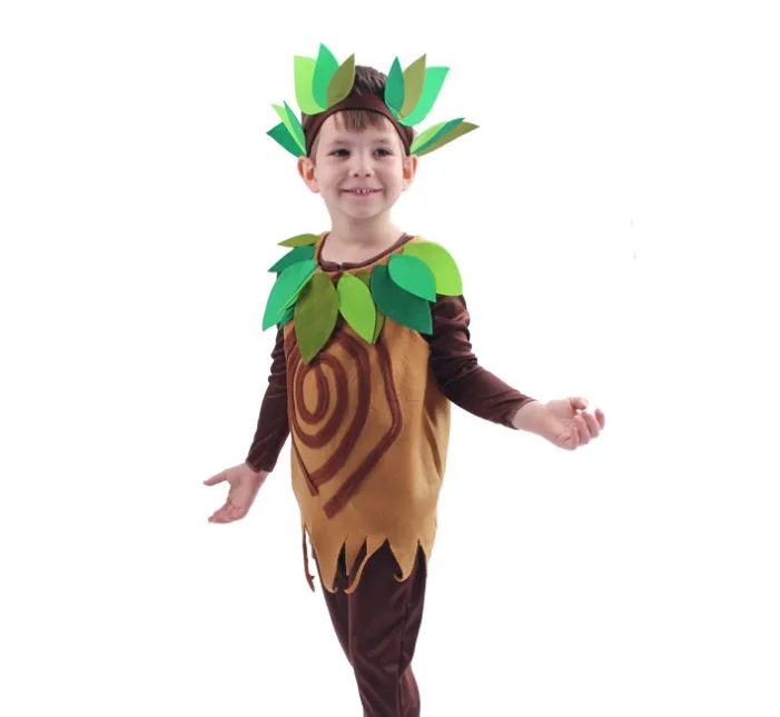ملابس عيد رأس السنة المسرحية للاحتفال بالعام الجديد بتصميم شجرة للأطفال ملابس مسرحية للتنكر