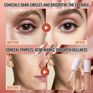 <span class=keywords><strong>Corrector</strong></span> Líquido Sedoso <span class=keywords><strong>de</strong></span> 5 Colores, Cobertura Modulable para Iluminar el Contorno <span class=keywords><strong>de</strong></span> Ojos, <span class=keywords><strong>Corrector</strong></span> Líquido <span class=keywords><strong>de</strong></span> Alta Definición - Product Image 2