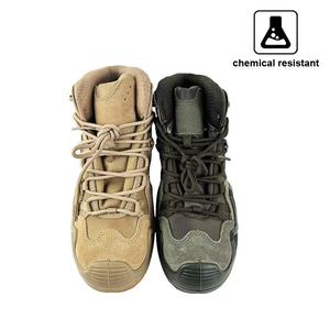 Scarpe Tattiche Leggere e Resistenti in Pelle Scamosciata, <span class=keywords><strong>Stivali</strong></span> da Trekking con Fodera in Rete, Suola in PU per Attività all'Aperto - Product Image 4