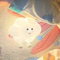 Lampe murale LED rechargeable réglable, thème nuage, lampe décorative murale en forme de lune pour la maison, la chambre à coucher, le chevet, la chambre d'enfant, l'espace de vie