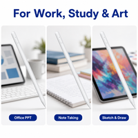 iPad Stylus Pen, pagina-omdraaien, handpalm-afwijzing, kantelgevoeligheid, Bluetooth, vibratiefeedback, magnetisch oplaadbaar, 2018-2026