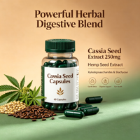 Capsules de graines de Cassia à formule personnalisée OEM ODM sous marque privée, capsules à base de plantes avec extrait de graines de chanvre XOS Stachyose