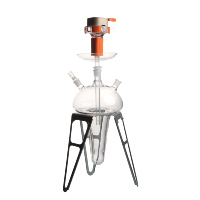 Ensemble Chicha Narguilé Moderne en Verre Style UFO avec Grand Support Trépied Métallique 540mm 600mm pour Salon, Bar, Fête